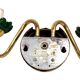Preciosa double wall lamp | czechoslovakia 1980s | malachite glass | brass