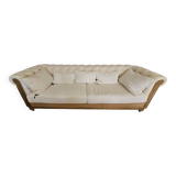Canapé Chesterfield lin et manguier