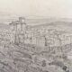Félix BENOIST, Presumed View of Grasse. Pencil drawing, 19th century.