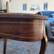 Napoleon III violin-shaped middle desk table 19th in marquetry