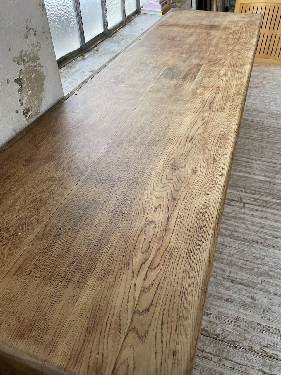 XXL solid oak counter sideboard