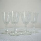 6 engraved glasses