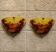 Pair of decorative wall sconces in Art Nouveau style.