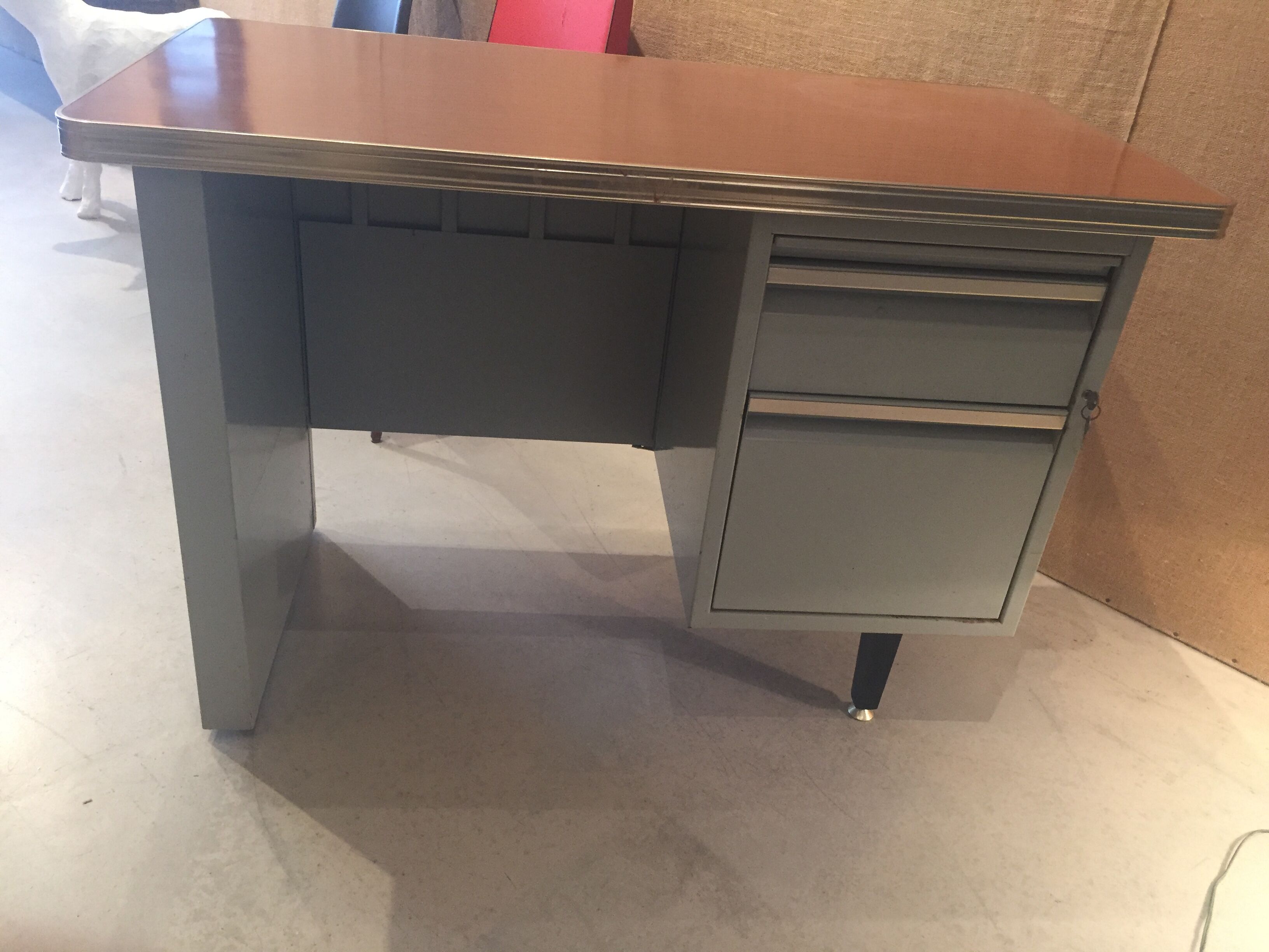 Small metal desk