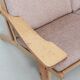 Pair of Scandinavian armchairs GE 375, with 1 pair of armrests.