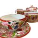 Vintage Oriental Geisha Girl Tableware: 10-piece coffee set