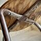 Old workshop stool in steel and beech