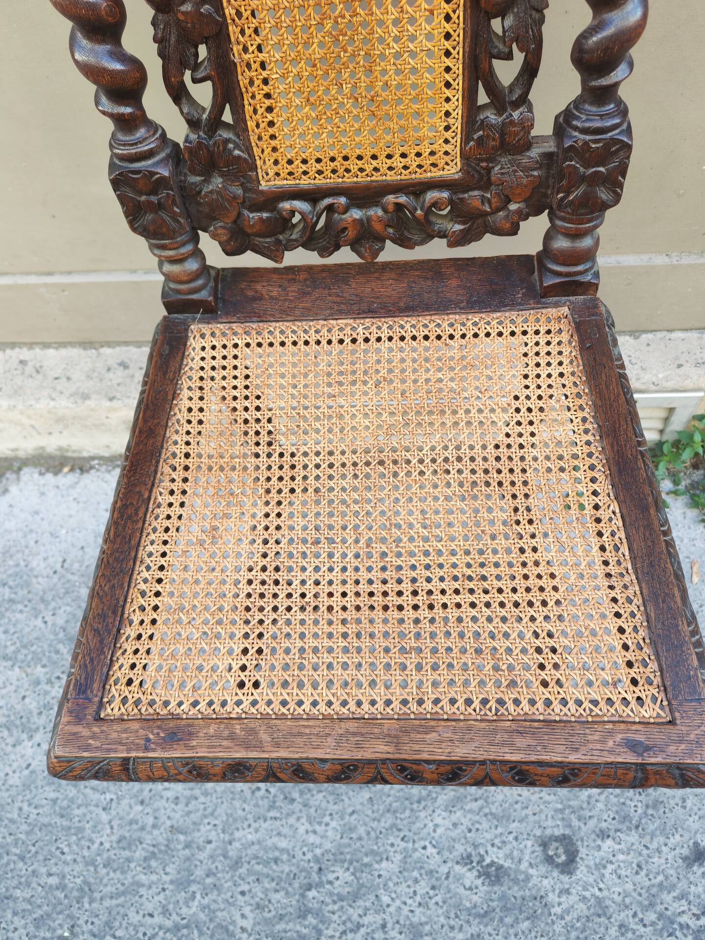 High chair in the style of Louis XIII, 19th century.