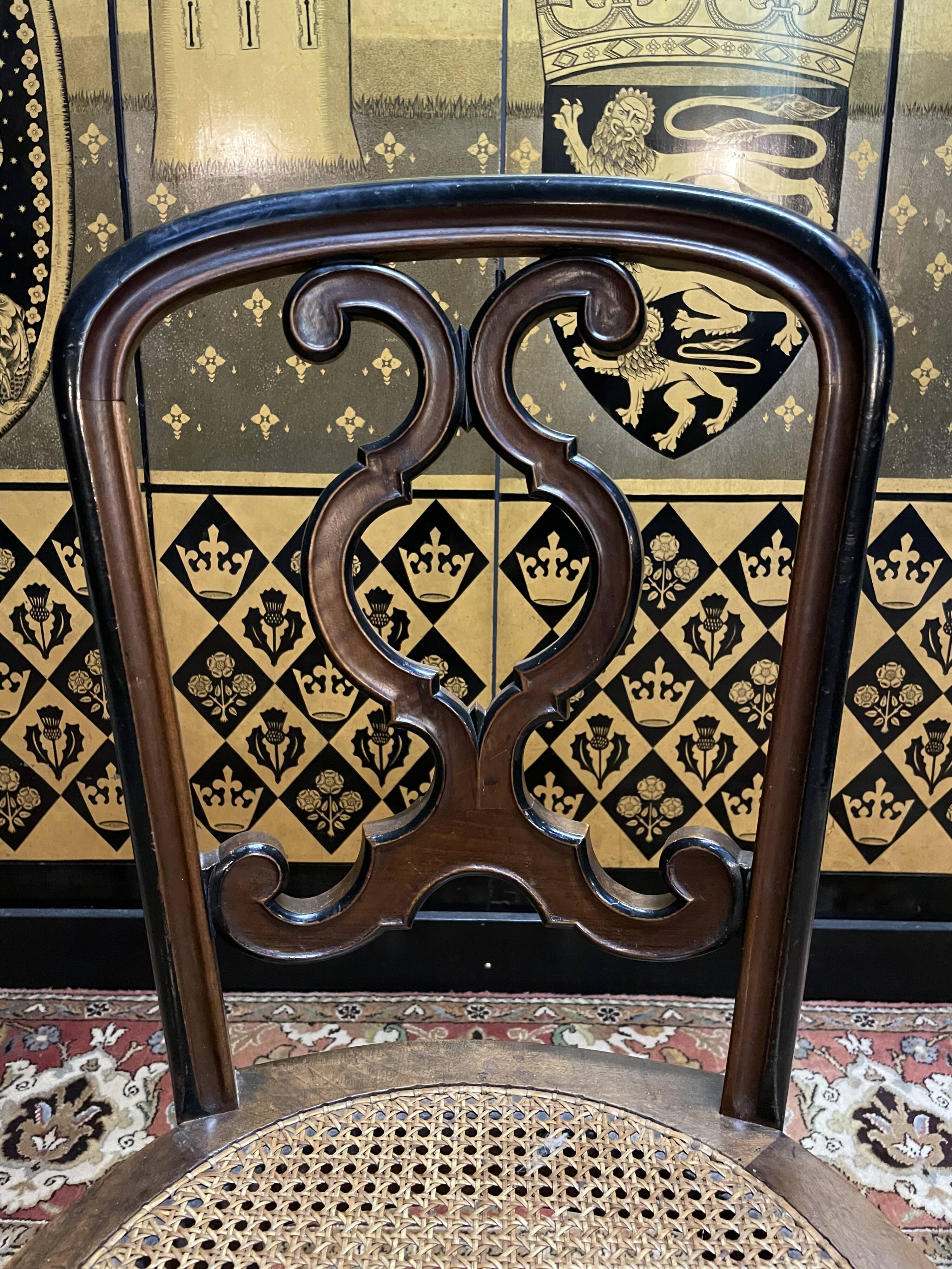 Suite of 6 Napoleon III cane chairs - Louis Philippe