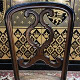 Suite de 6 chaises cannées Napoléon III - Louis Philippe