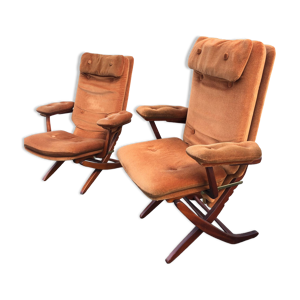 Paire de fauteuils années