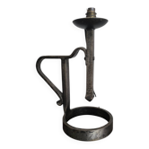 Brutalist lamp base in wrought iron circa 1950
