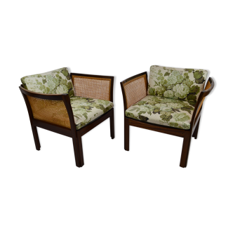 Paire de fauteuils en acajou modèle Plexus d’Illum Wikkelso pour C.F. Christensen à Silkeborg
