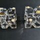 Two old vintage crystal cubes made in France