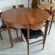Scandinavian dining table, signed Meubles TV Paris, 1960.