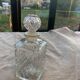 Vintage transparent molded glass whisky decanter