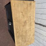 Parisian sideboard in black raw wood