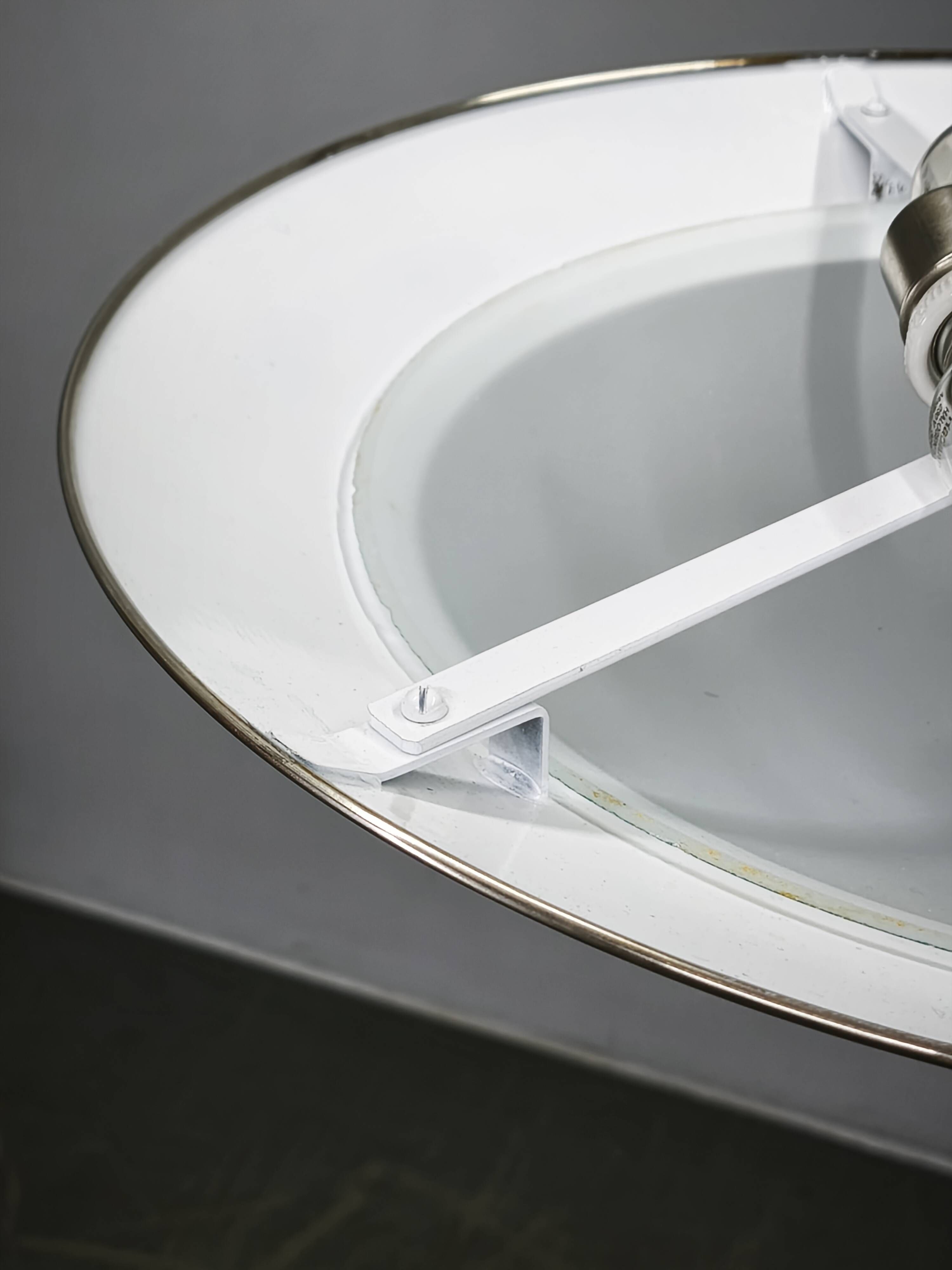 1930s Bauhaus Chrome and Glass Pendant Light from Czechoslovakia