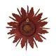 Vintage Wooden Sunburst Convex Mirror, Gold, 46cm