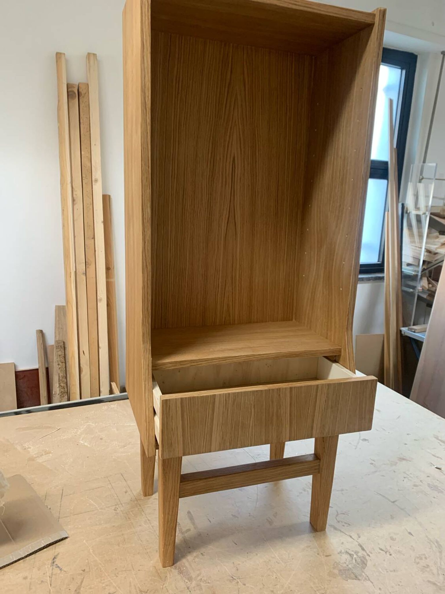 Library with drawer