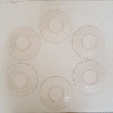 Set of 6 plates in slip "daisy"