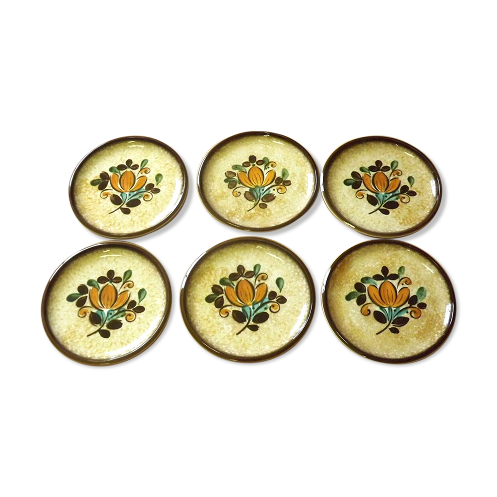 ENSEMBLE DE 6 assiettes plates anciennes 23.5 cm Villeroy & Boch