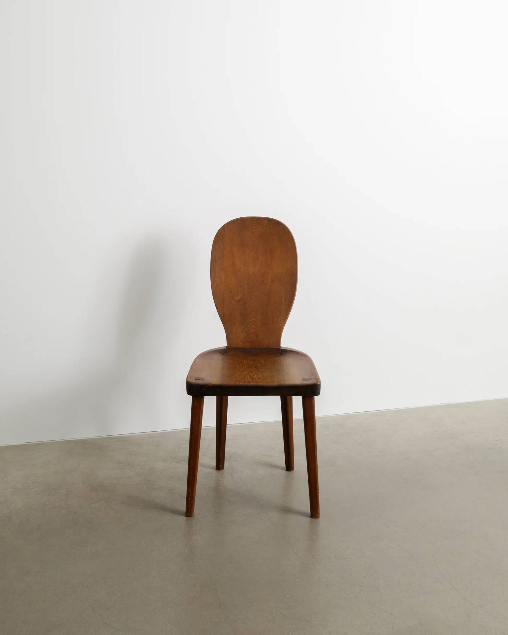 Vintage Swedish Modern Wooden "Skedblad" Pine Chair by Carl Malmsten, 1930s