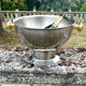 Large Aluminium Champagne Ice Bucket with Gold Tone Handles