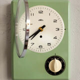 Vintage czechoslovak prim kitchen wall clock with timer, 1960s