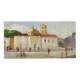 Oil on wood by Riccardo Capone Church 50s 60s