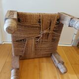 Tabouret bas en bois