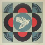 Shepard Fairey (Obey Giant): Geometric Dove Black - Signed Lithograph
