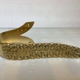 Large worked brass coat hook