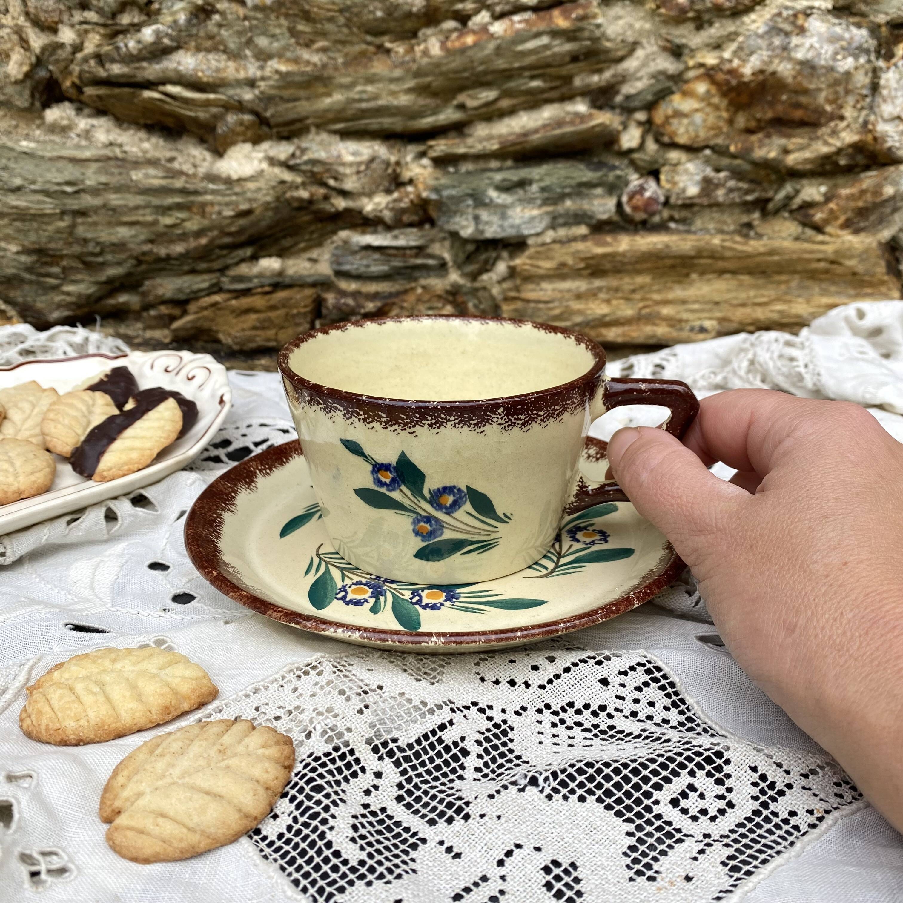 Henriot Quimper teacup and saucer