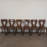 Set of 6 brutalist bistro chairs