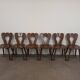 Set of 6 brutalist bistro chairs