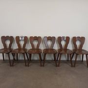Set of 6 brutalist bistro chairs