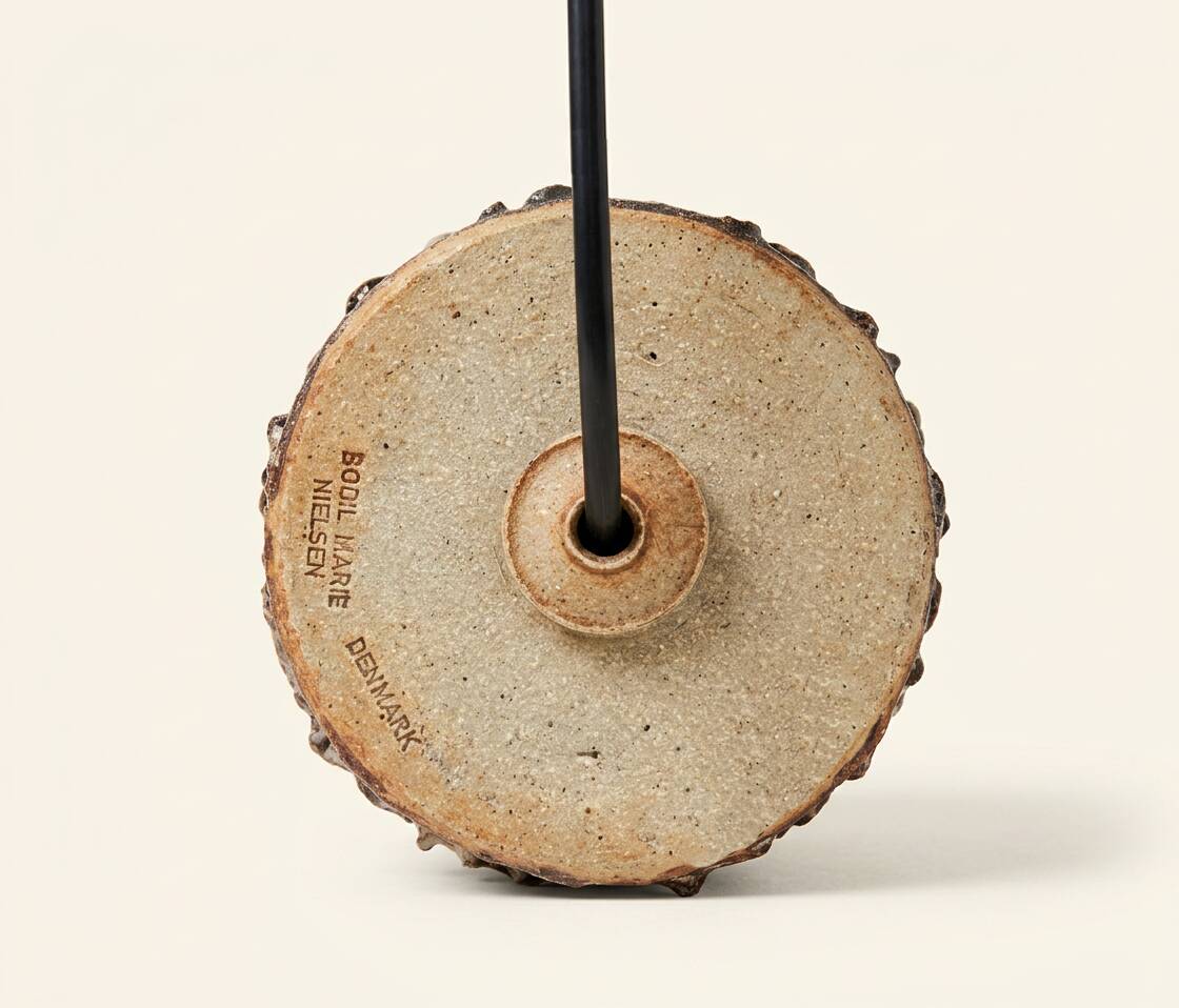Pair of ceramic pendants by Bodil Marie Nielsen, Denmark, 1950s