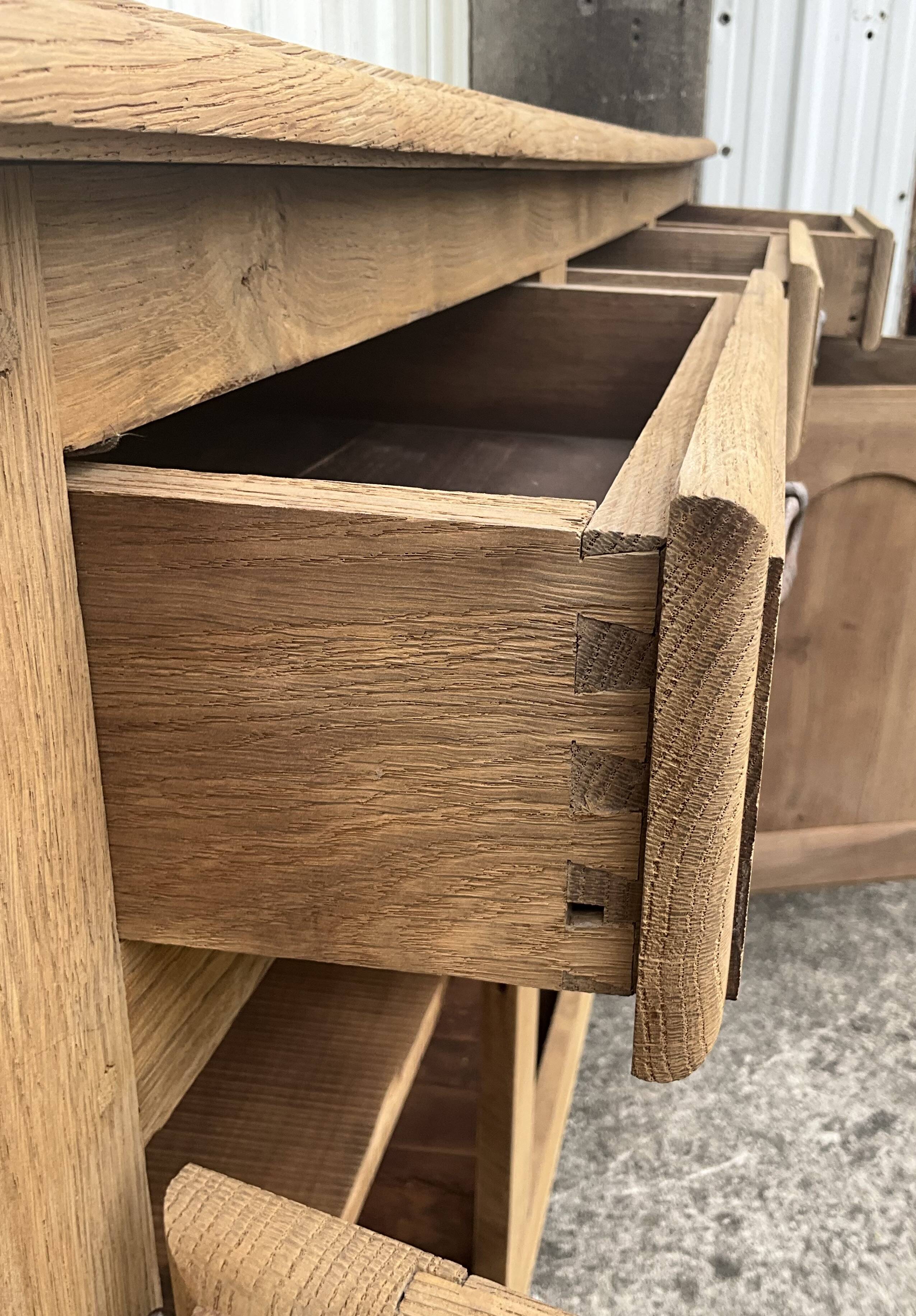 Solid Oak Sideboard Mid 20th Century