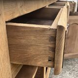 Solid Oak Sideboard Mid 20th Century