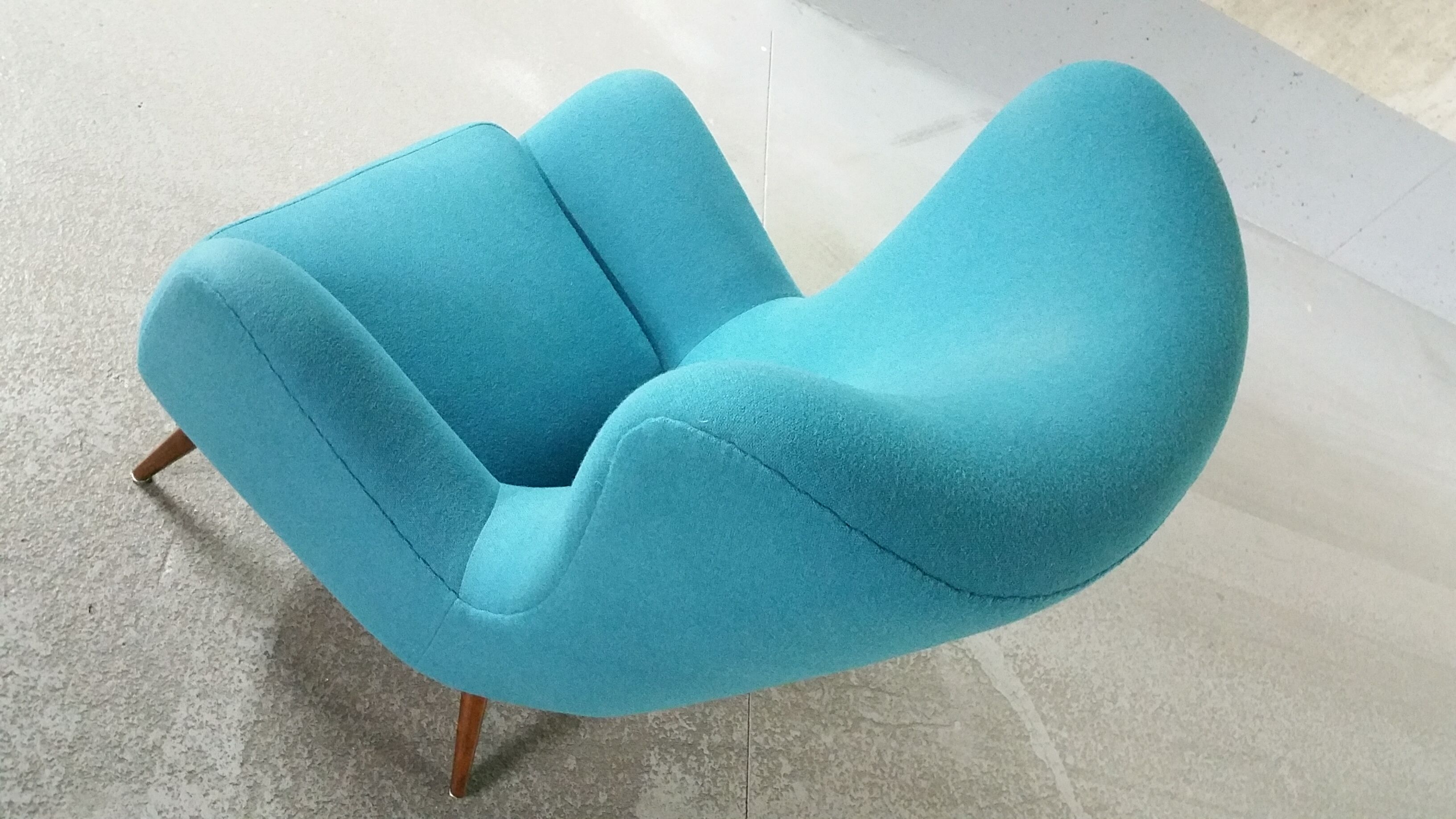 Organic XXL wingback Chair of the 50s/60s