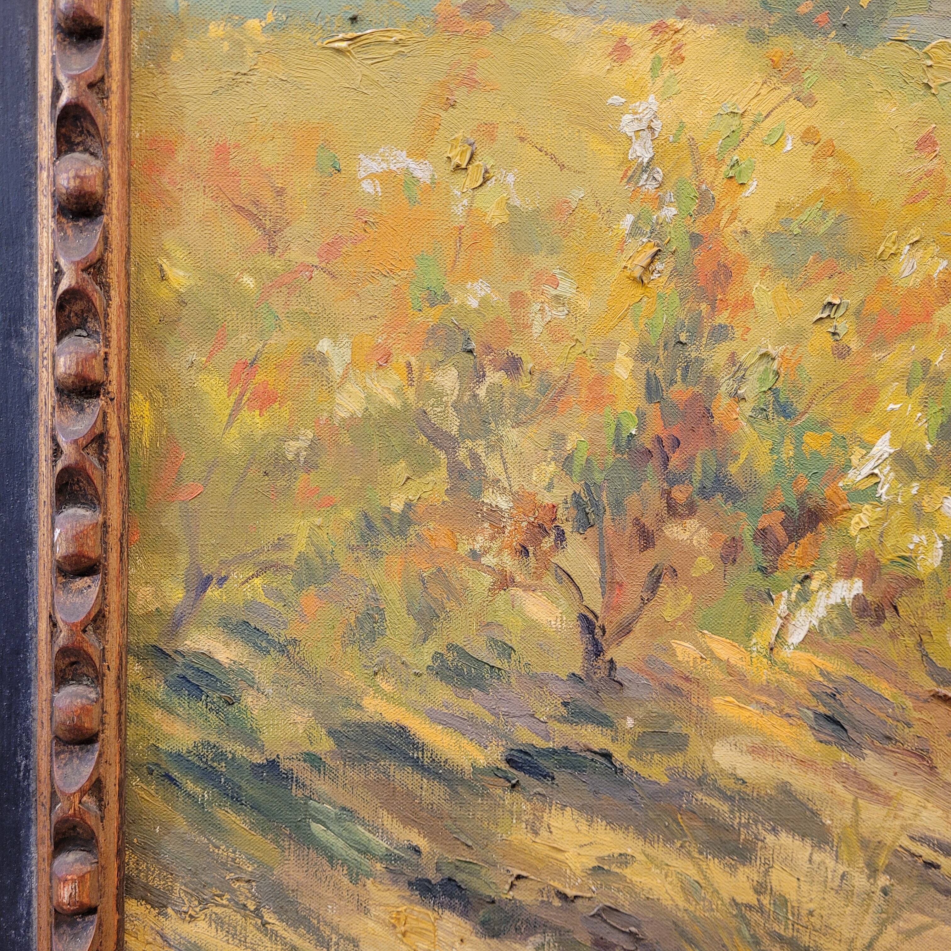 Oleo sobre lienzo “Setembre”, Francesc d’Assis Planas Doria, Escuela catalana, pp. s. XX - Catalonia,