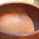 Teak wooden salad bowl and serving spoons, 1970s