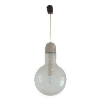 Bubble glass pendant lamp by Peill and Putzler vintage 1970s