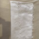 Linen tablecloth hand embroidery monogram an