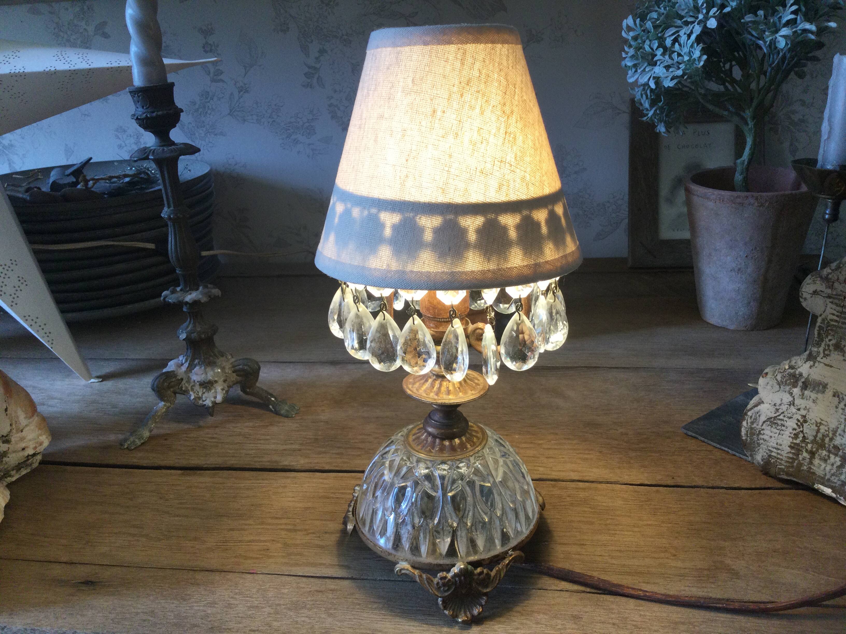 Small antique lamp with tassels