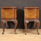 Paire de tables de chevet italiennes en bois des années 50