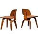 Charles and Ray Eames Early DCW Walnut Plywood Dining Chairs Herman Miller