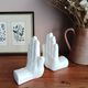 Ceramic hand bookends
