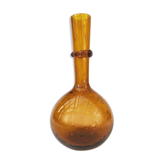 Biot blown glass vase signed